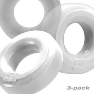 Hünkyjunk - Cockring - 3 stuks - Wit/Transparant