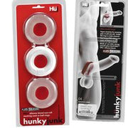 Hünkyjunk - Cockring - 3 stuks - Wit/Transparant
