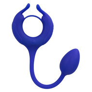 Calexotics - Admiral Cockring met Verzwaarde Vibrerende Buttplug - Blauw