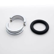 Black Label - Fusion Ring - Cockring van Metaal met Siliconen - Small - Ø 35 x 7 x 15 mm