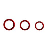 Black Label - Donut Cockring met Sierkristal - Mat Rood - Diameter 42.5 mm