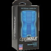 OptiMALE - Truskyn Siliconen Masturbator met Ribbels - Blauw