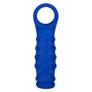 Calexotics - Admiral Geribbelde Penis Sleeve - Liquid Siliconen - Blauw