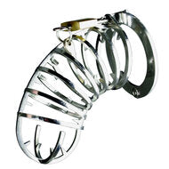 Black Label - The Spiked Cock Cage - Kuisheidskooi met Spikes - RVS