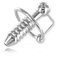 Black Label - Torpedo Penis Plug - Ring Diameter 28 mm - RVS