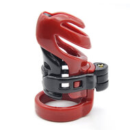 Brutus - Kuisheidskooi - Peniskooi - Cyborg Chastity Cage - Zwart/Rood