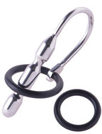 Black Label - Fat Boy - Urethrale Stretcher Plug met Siliconen Ringen