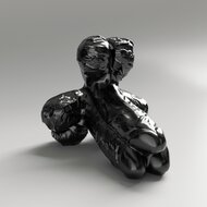 All Black Steroid - Gape, Set, and Match - Dildo - 30 x 13 cm - Zwart