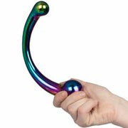 Black Label - The Rainbow Curvy - Dubbelzijdige Metalen Dildo - RVS