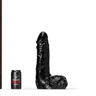 All Black Steroid - Racket - Dildo - 34 x  9,7 cm - Zwart
