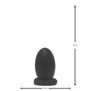 Brutus  - Bum Buddy - Bacchus - Buttplug - Siliconen - Zwart - Maat S
