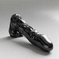 All Black Steroid - The Referee Dildo - 45 x 9,5 cm - Zwart