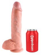 Pipedream - King Cock - Dildo met Balzak - 25,5 cm - Lichte Huidskleur