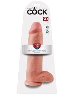 Pipedream - King Cock - Dildo met Balzak - 30,5 cm - Lichte Huidskleur