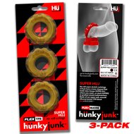 Hünkyjunk - Super Huj - 3 stuks - Cockrings - Bronze Metallic
