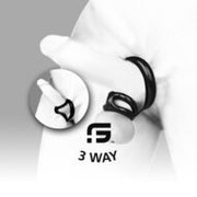 Sport Fucker - 3 Way - Cockring, Ballstretcher en Ass Lock - Zwart