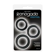 Pipedream - Renegade - Diversity Rings - Siliconen Cockringen - Zwart