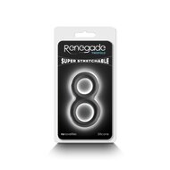 Pipedream - Renegade - Twofold - Dubbele Siliconen Cockring - Zwart