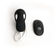 MOTOVibe - Pulse - Vibrerende Cockring met Ball Stretcher en Tickler - Zwart