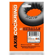 Oxballs - Axis - Ribbed Cockring - Zwart Ice