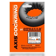 Oxballs - Axis - Ribbed Cockring - Zwart Ice