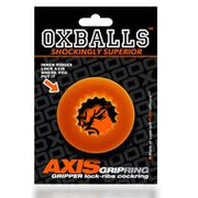 Oxballs - Axis - Ribbed Cockring - Orange Ice
