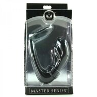 Master Series - Cobra - Siliconen P-Spot Massager en Cockring - Zwart