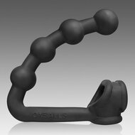 Oxballs - Buttballs - Rekbare Cocksling met Buttplug - Siliconen & TPR - Zwart