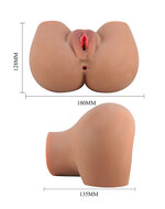 Crazy Bull - Mila - Vibrerende Masturbator met Twee Ingangen - Medium Huidskleur