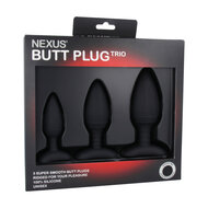 Nexus - Trio - Set 3 Kleinere Buttpluggen - Siliconen - Zwart