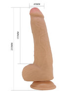 Pretty Love - Draco - Realistische Sliding Skin Dildo - 23.3 cm - Lichte Huidskleur