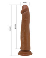 Pretty Love - Sharife - Sliding Skin Realistische Dildo - 25.4 cm - Bruin