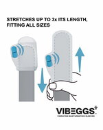 VIBEGGS - Blow Misty - Vibrerende Masturbatie Sleeve en Vinger Vibrator - Wit