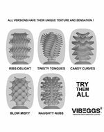 VIBEGGS - Candy Curves - Vibrerende Masturbatie Sleeve en Vinger Vibrator - Wit