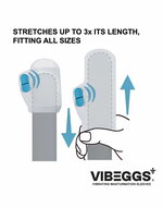VIBEGGS - Candy Curves - Vibrerende Masturbatie Sleeve en Vinger Vibrator - Wit