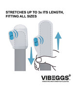 VIBEGGS - Naughty Nubs - Vibrerende Masturbatie Sleeve en Vinger Vibrator - Wit