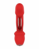 Intoyou - Mouty - Bitting & Flipping Rabbit Vibrator met App - Rood