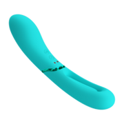 Pretty Love - Romance Lexie - Vibrator met Wiebelend Tongetje - Turquoise