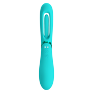 Pretty Love - Romance Lexie - Vibrator met Wiebelend Tongetje - Turquoise
