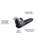 ManWan - Man.Wand EVO - Oplaadbare Masturbator en Wand Vibrator - Black Plum
