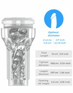 Kiiroo - Feel Pocket Stroker Crystal en Powerblow Combo - Zwart/Transparant