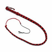 Kiotos - Nylon Bullwhip - Zwart/Rood -  120 cm