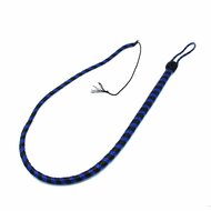 Kiotos - Lederen Single Tail Zweep - Zwart/Blauw  - 140 cm