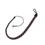 Kiotos - Lederen Single Tail Zweep - Zwart/Bruin  - 90 cm