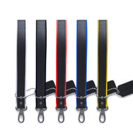 Brutus - Korte Lederen Bondage Leash - Zwart/Rood
