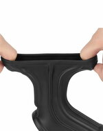 LoveToy - Ridge Knights Ring - Vibrerende Penis en Scrotum Sleeve - diameter 2.8 cm - Zwart