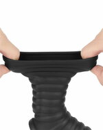 LoveToy - Wave Knights Ring - Vibrerende Penis en Scrotum Sleeve - diameter 2.8 cm - Zwart