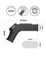 LoveToy - Wave Knights Ring - Vibrerende Penis en Scrotum Sleeve - diameter 2.8 cm - Zwart