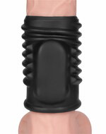LoveToy - Spiral Knights Ring - Vibrerende Penis Sleeve - diameter 3.7 cm - Zwart