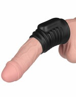 LoveToy - Spiral Knights Ring - Vibrerende Penis Sleeve - diameter 3.7 cm - Zwart